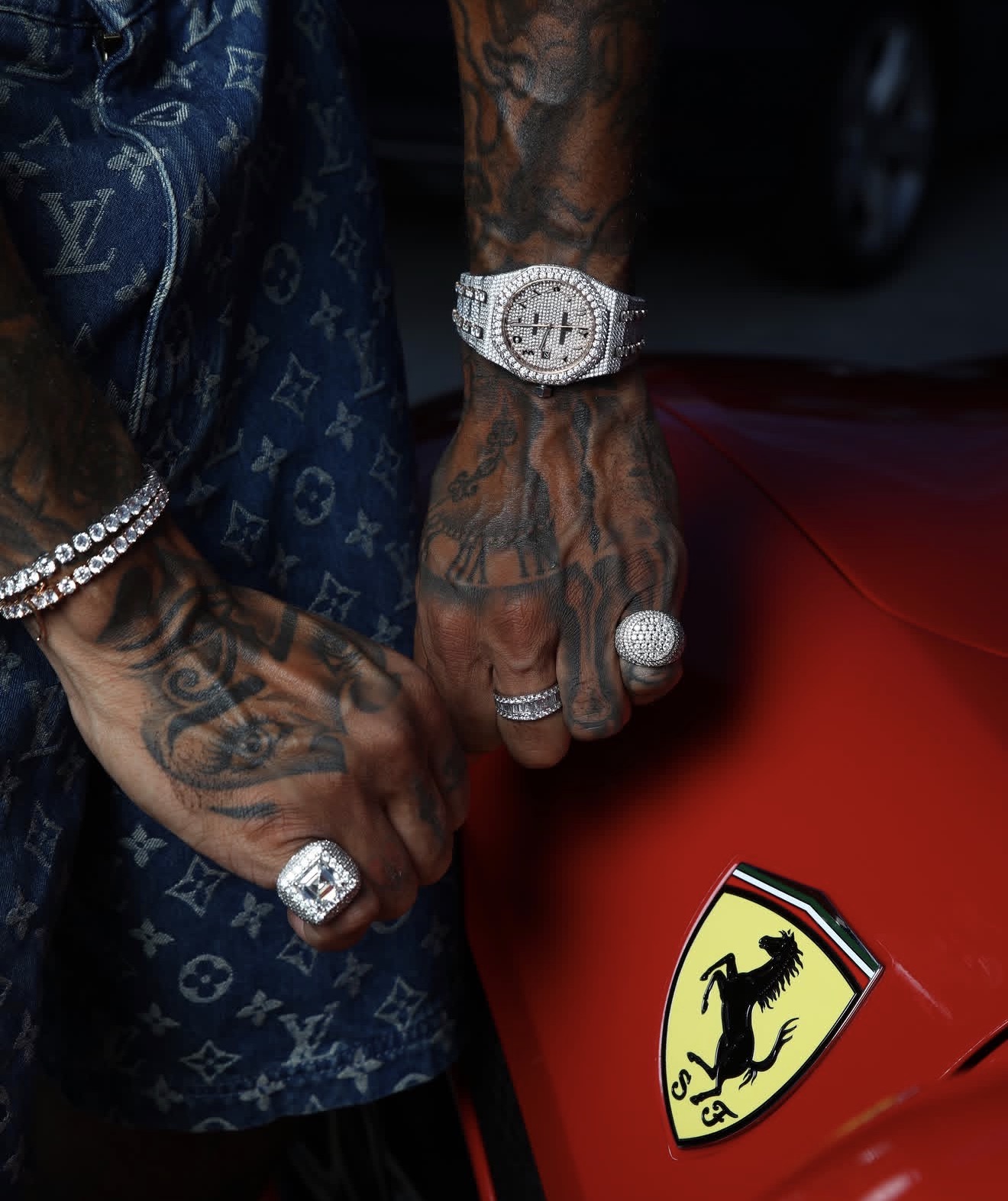 Iced out on the Ferrari