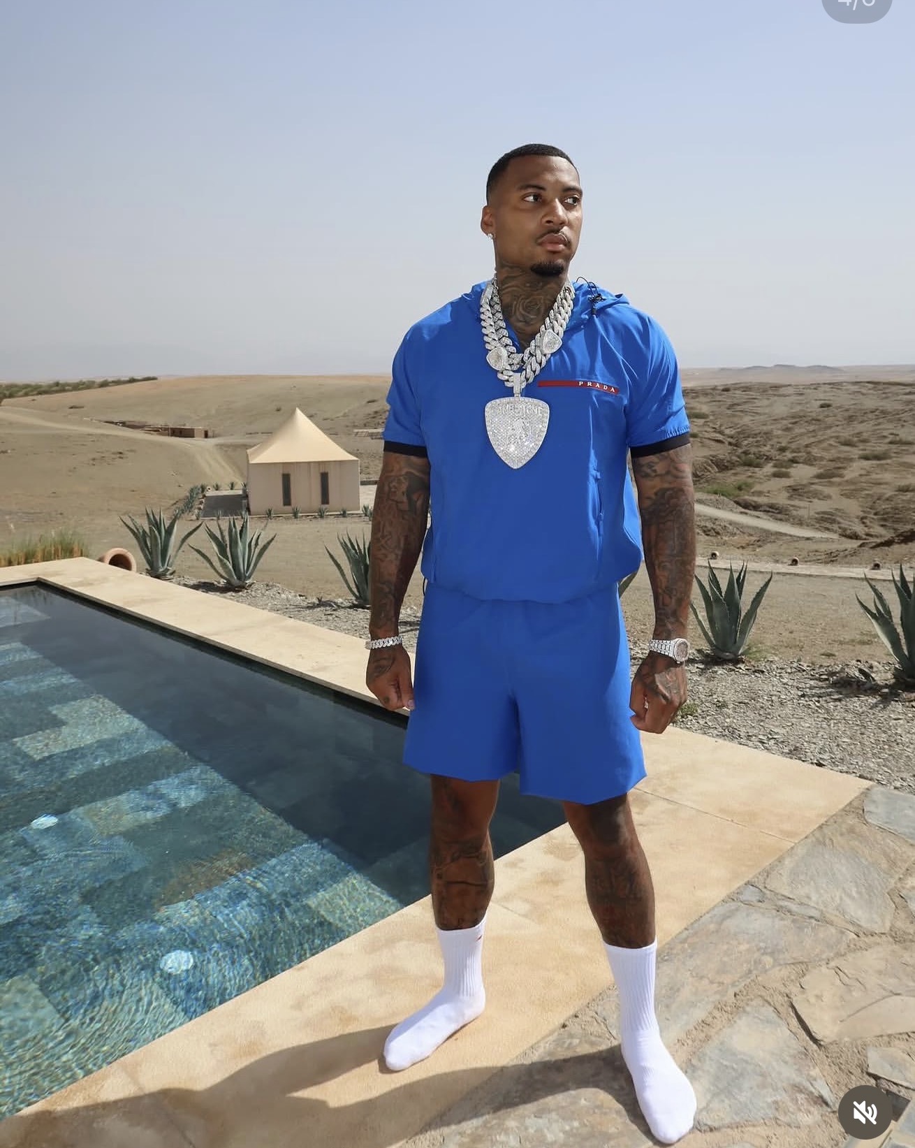 AB poolside in the desert